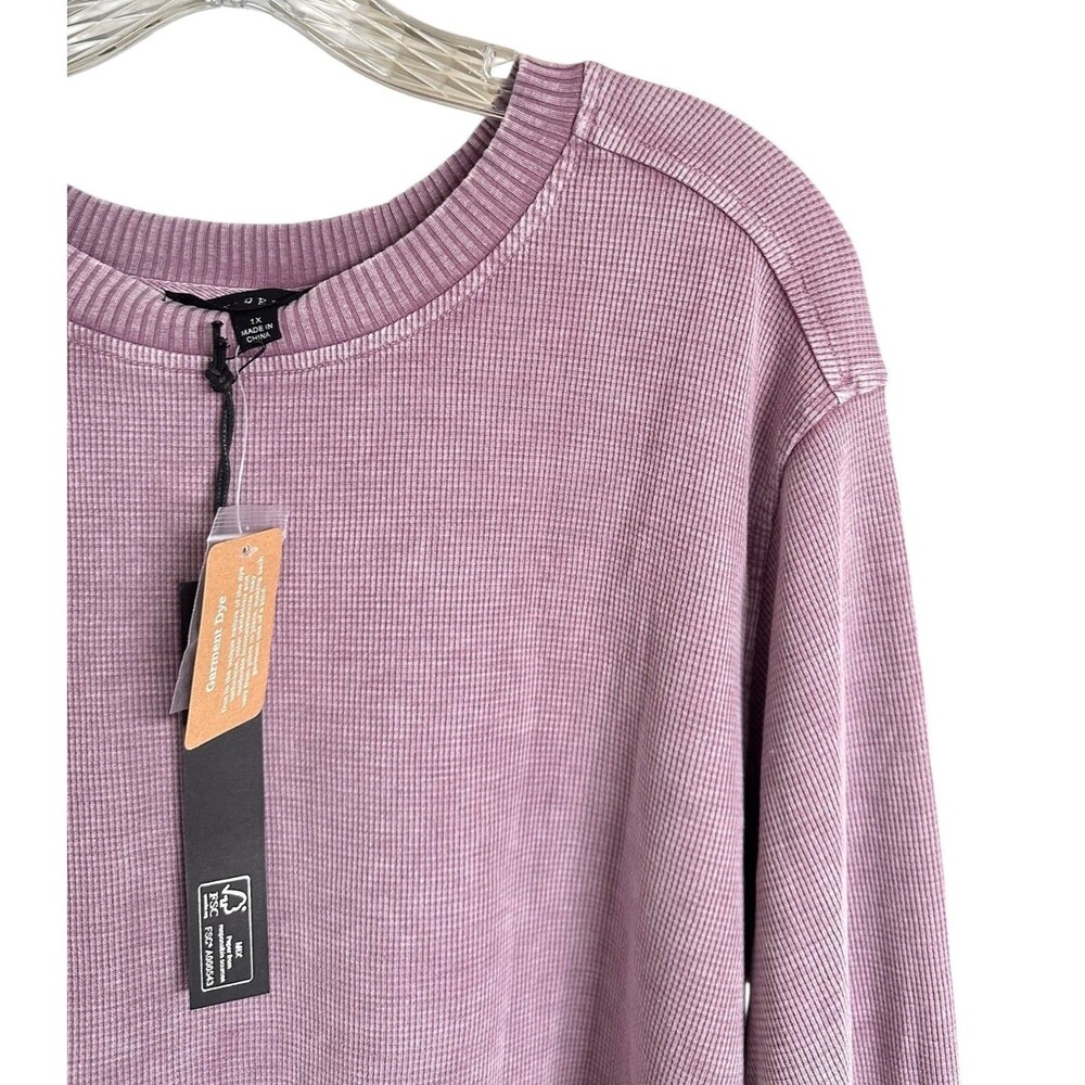 Jane & Delancey Women's Garment Dye Blouse Top Long Sleeve Plus Sz 1X Dusty Rose - Picture 4 of 8